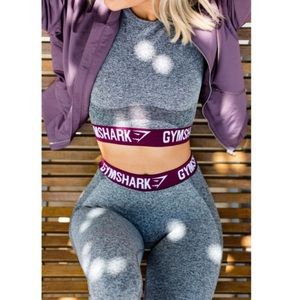 Gymshark M Charcoal Plum Flex Set
